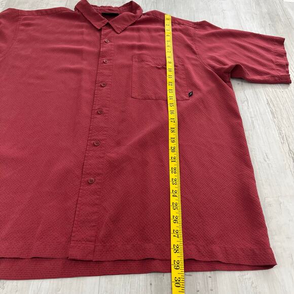 Eastern Mountain Sports Red Check Short Sleeve Lightweight Button Down Shirt - Picture 7 of 7